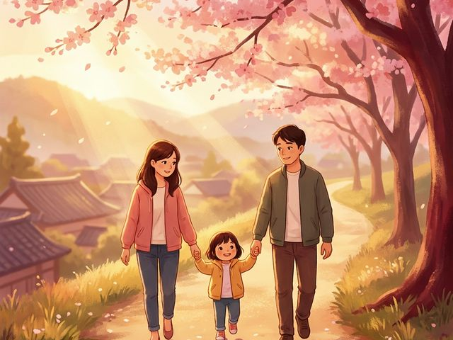 受験後の幸せな家族